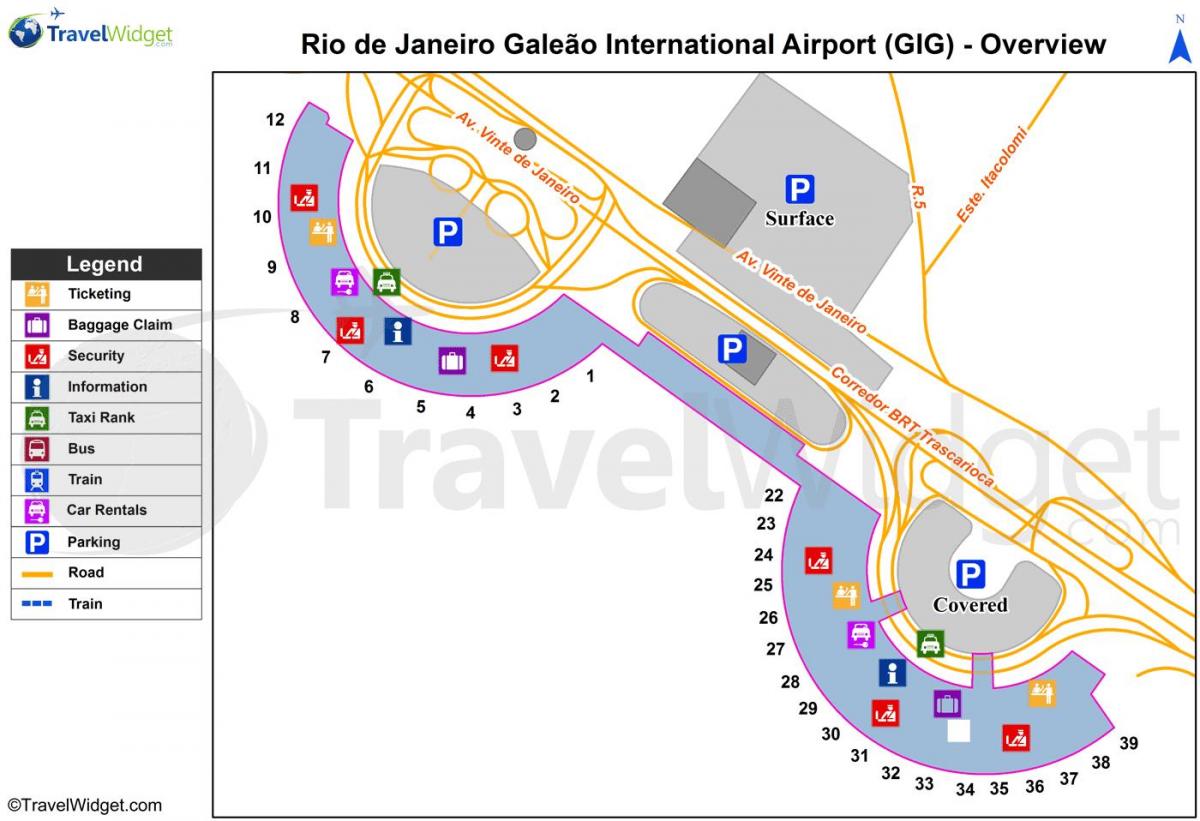 Karte Galeão lidostas termināli