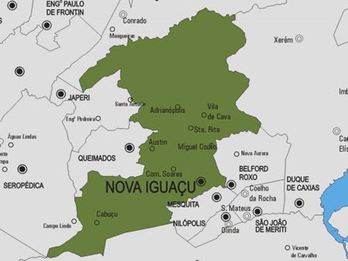 Karte Nova Iguaçu pašvaldības