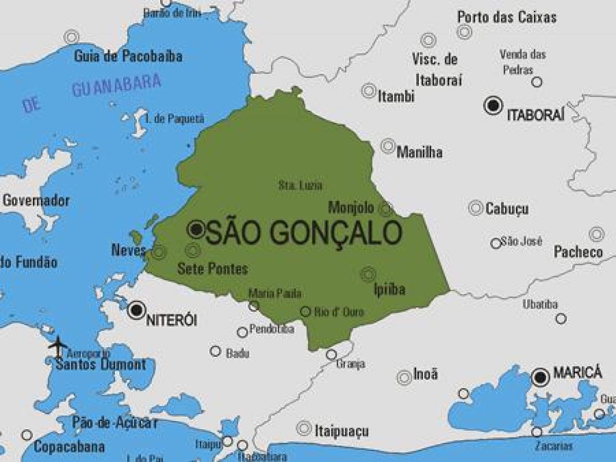 Karte São Gonçalo pašvaldības