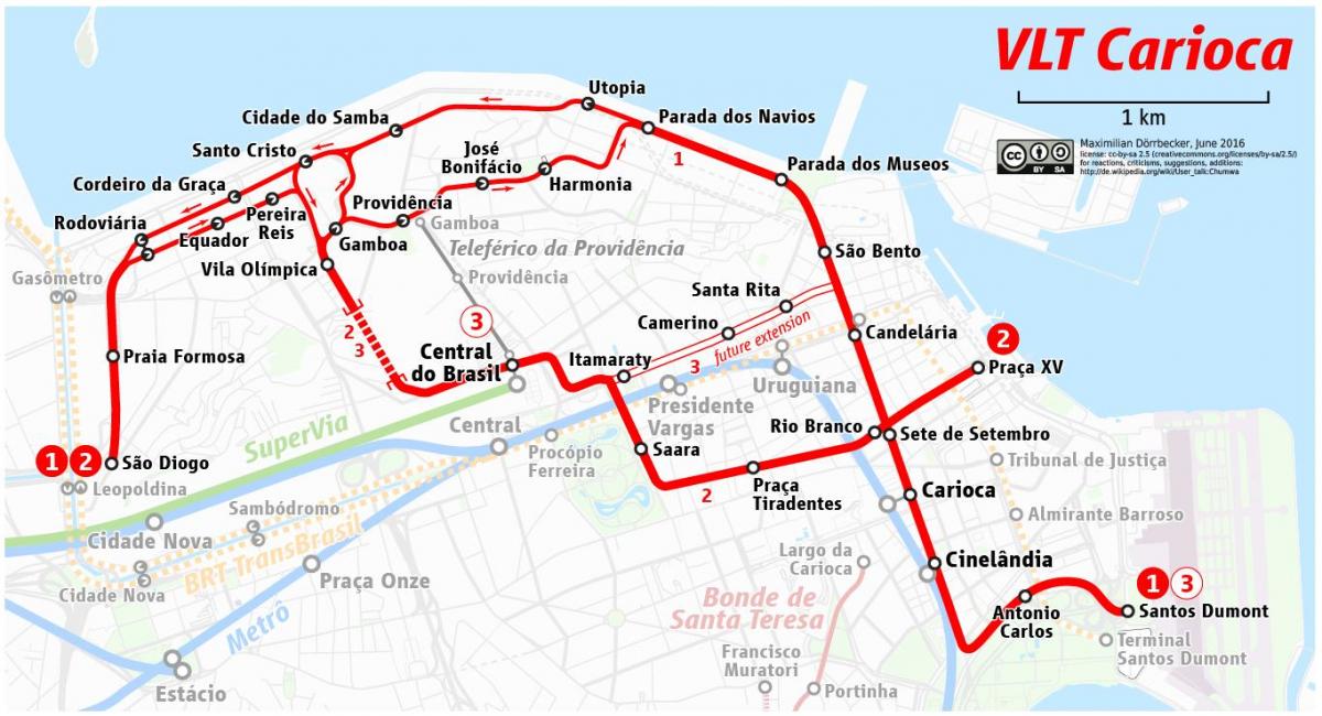 Karte VLT Rio de Janeiro