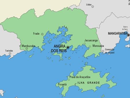 Karte Angra dos Reis pašvaldības
