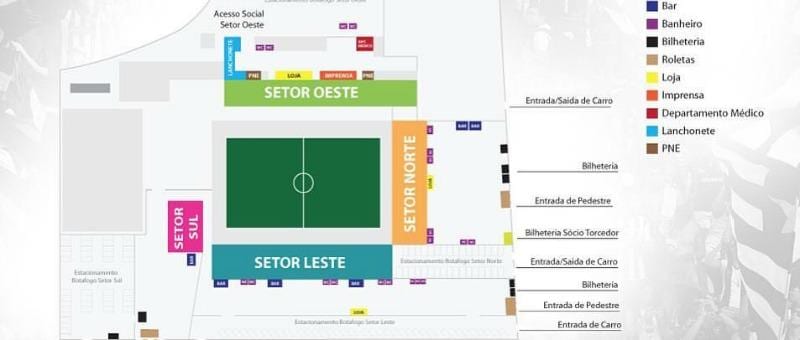 Karte Arēnā Botafogo
