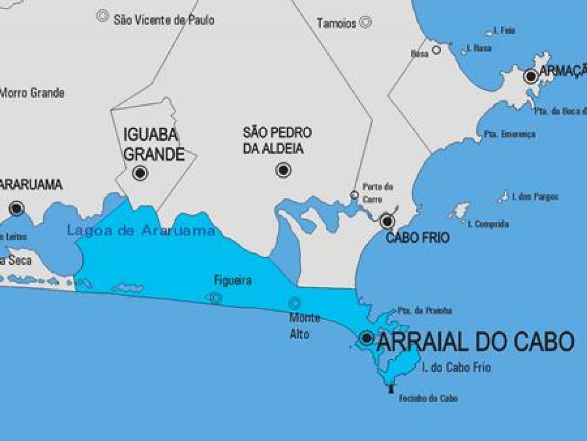 Karte Arraial do Cabo pašvaldības