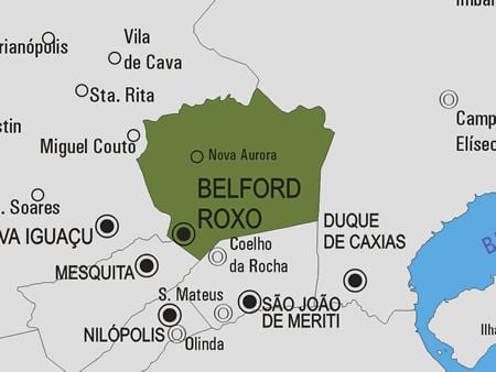 Karte Belford Roxo pašvaldības