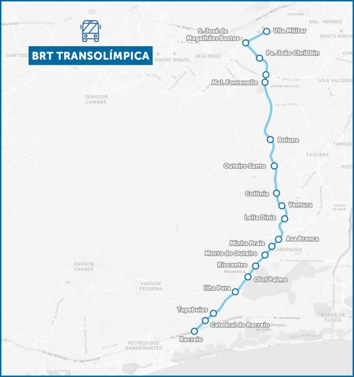 Karte BRT TransOlimpica