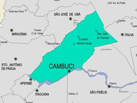 Karte Cambuci pašvaldības