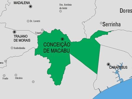 Karte Conception de Macabu pašvaldības