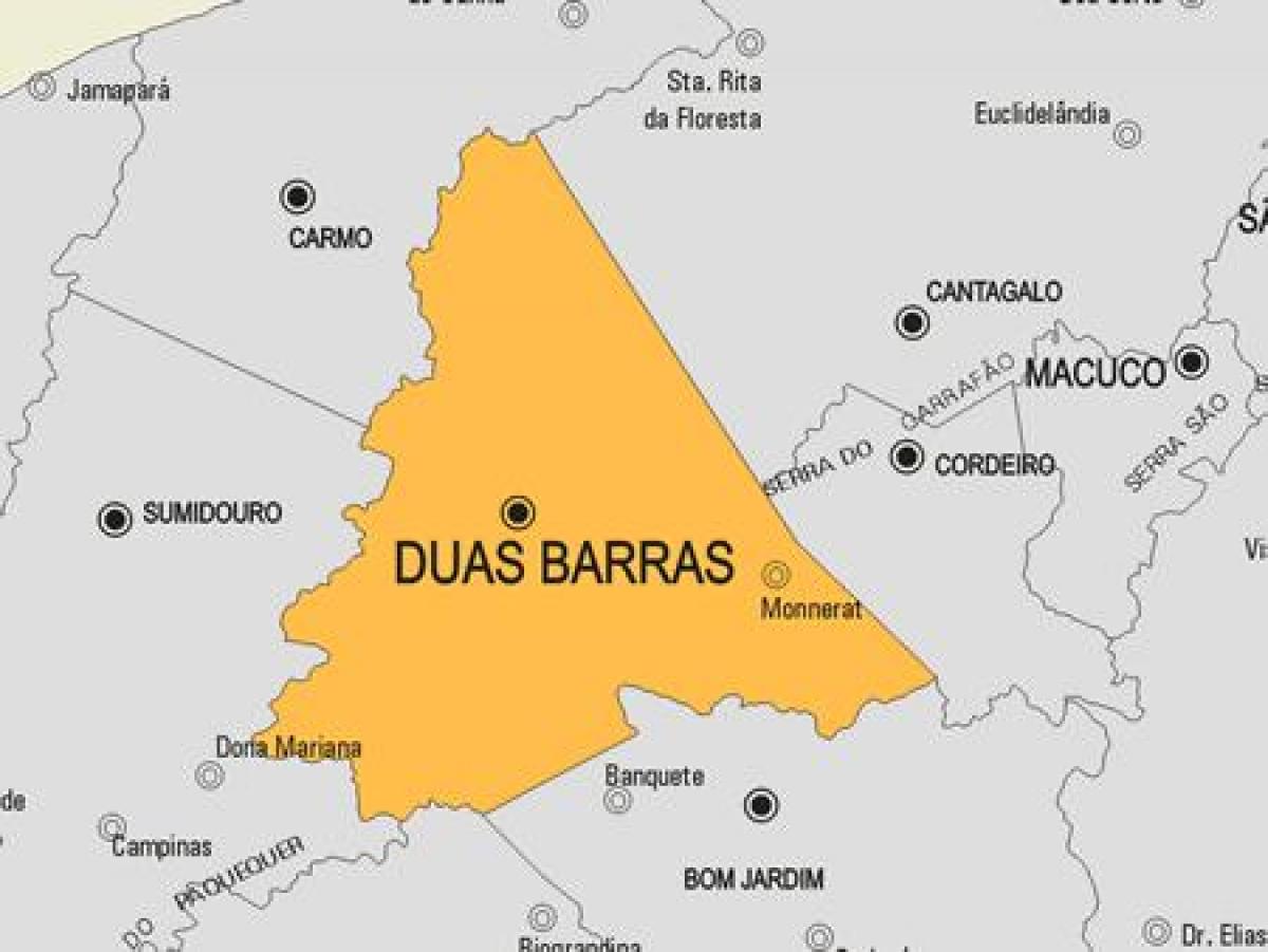 Karte Duas Barras pašvaldības