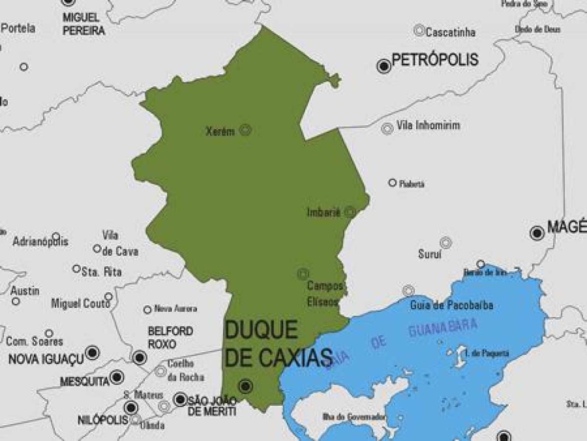 Karte Duque de Caxias pašvaldības