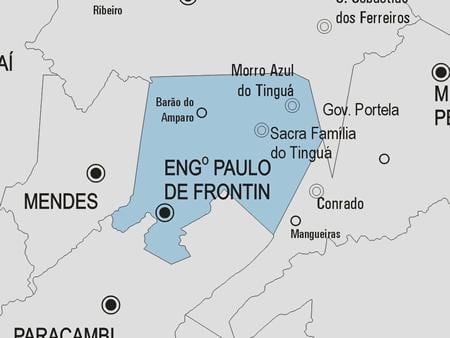 Karte Engenheiro Paulo de Frontin pašvaldības