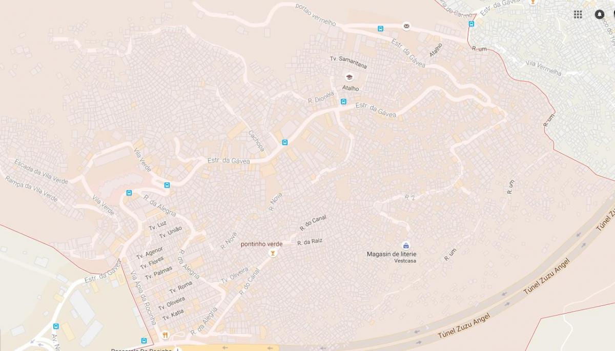 Karte favela Rocinha