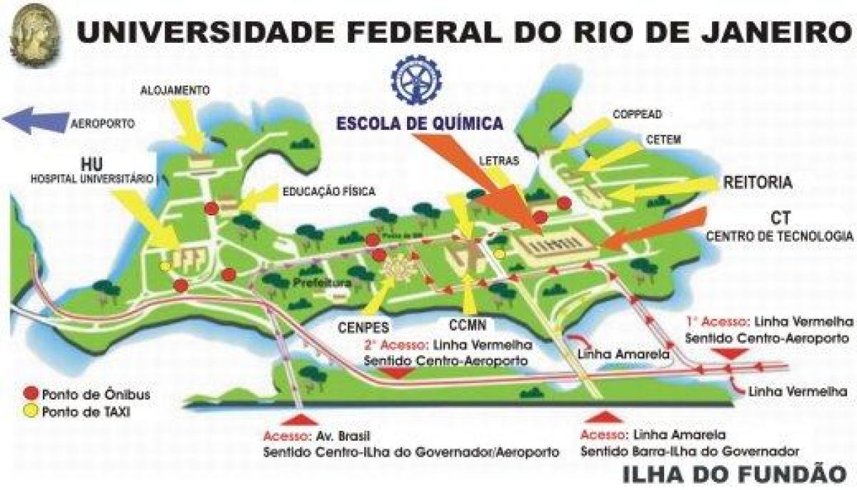 Karte Federal university of Rio de Janeiro