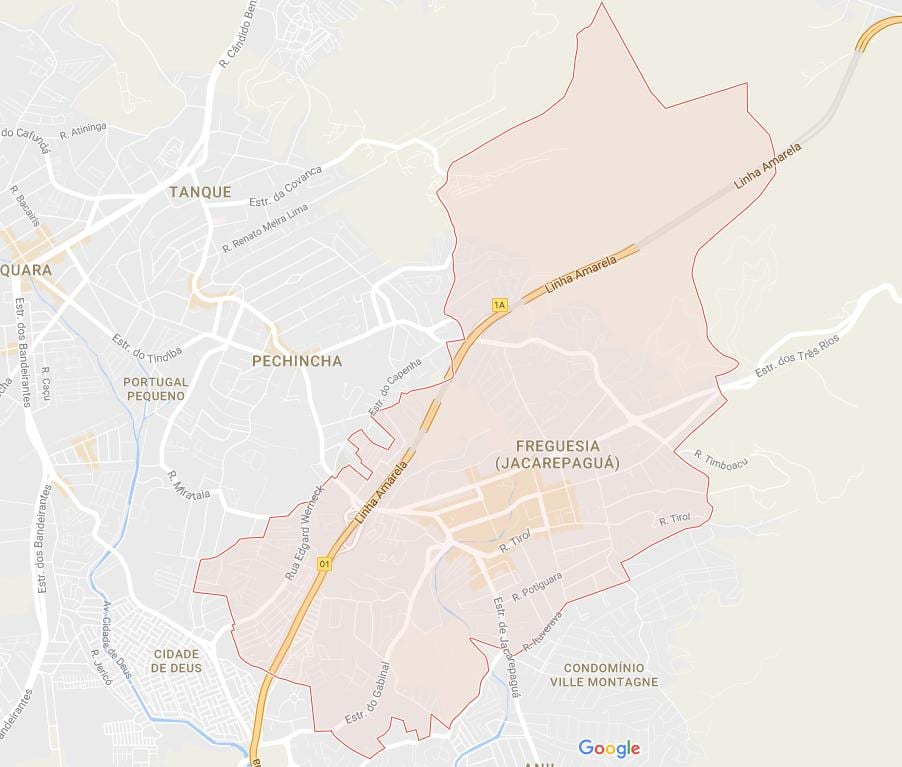 Karte Freguesia de Jacarepaguá