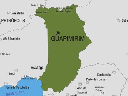 Karte Guapimirim pašvaldības