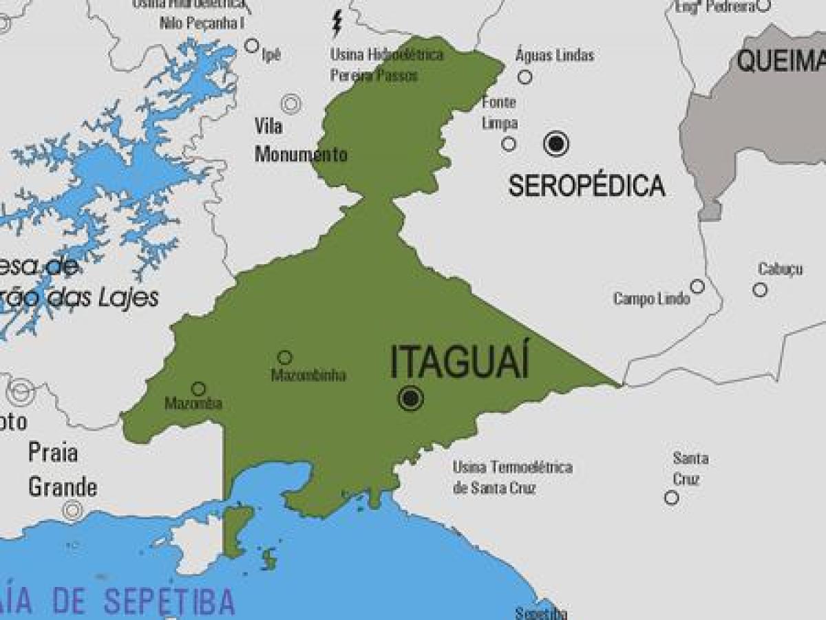 Karte Itaguaí pašvaldības