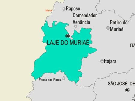 Karte Laje darīt Muriaé pašvaldības