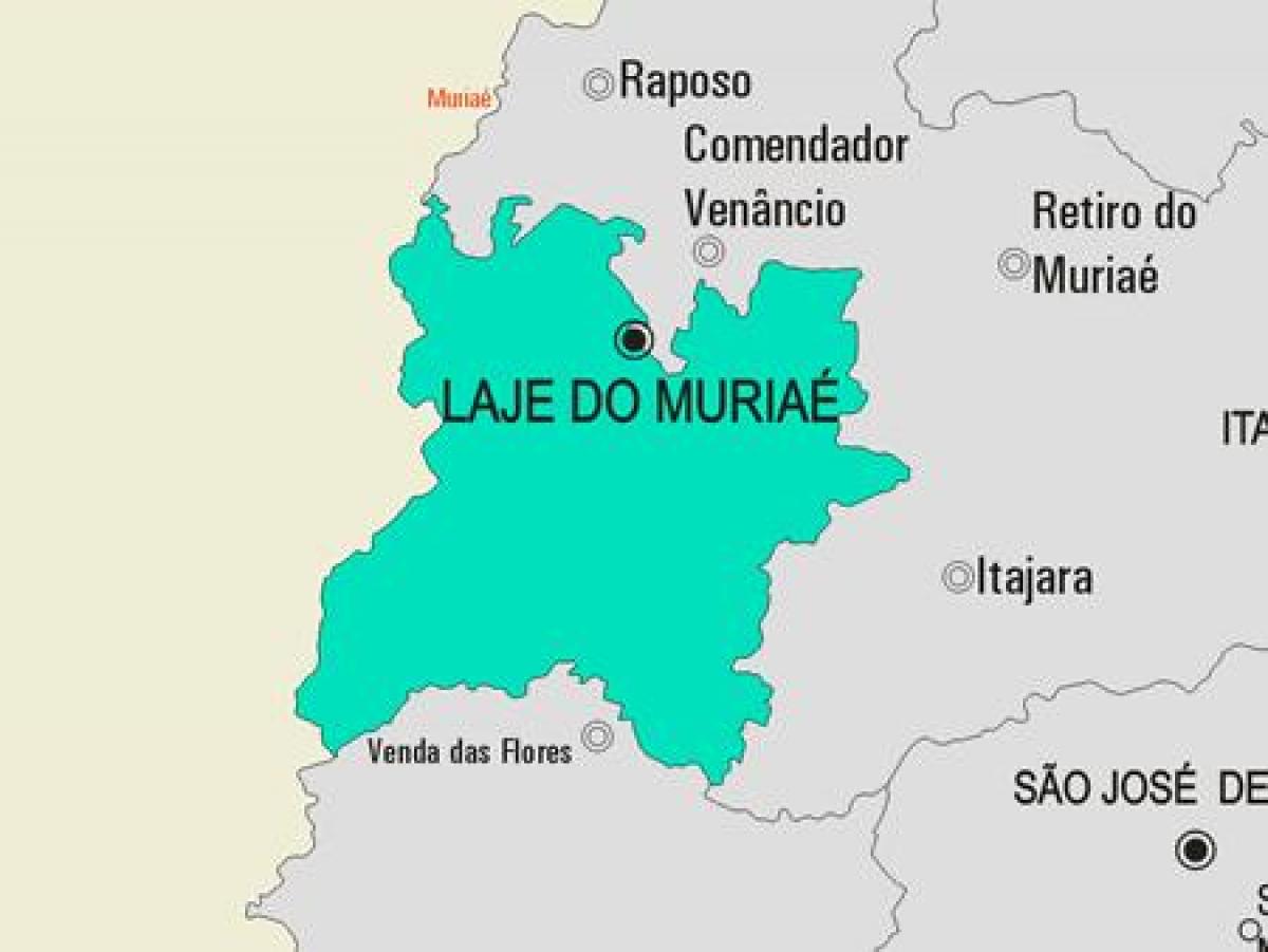 Karte Laje darīt Muriaé pašvaldības