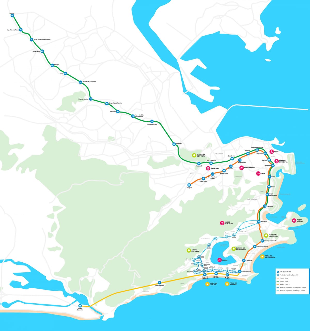 Karte métro Rio de Janeiro