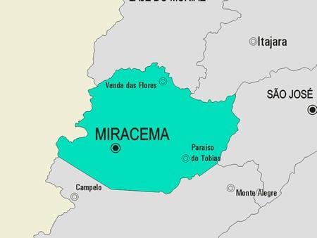 Karte Miracema pašvaldības