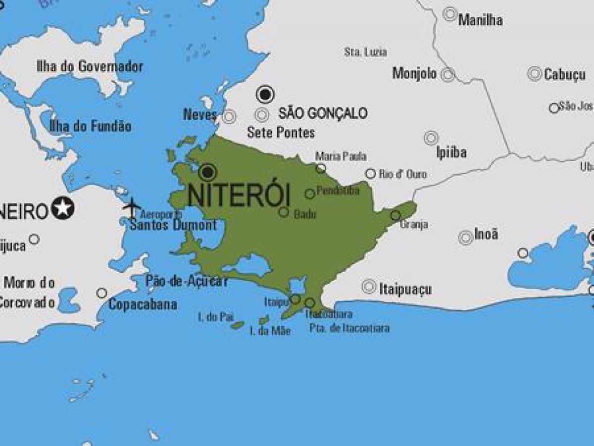 Karte Niterói pašvaldības