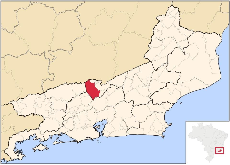 Karte Paraíba do Sul
