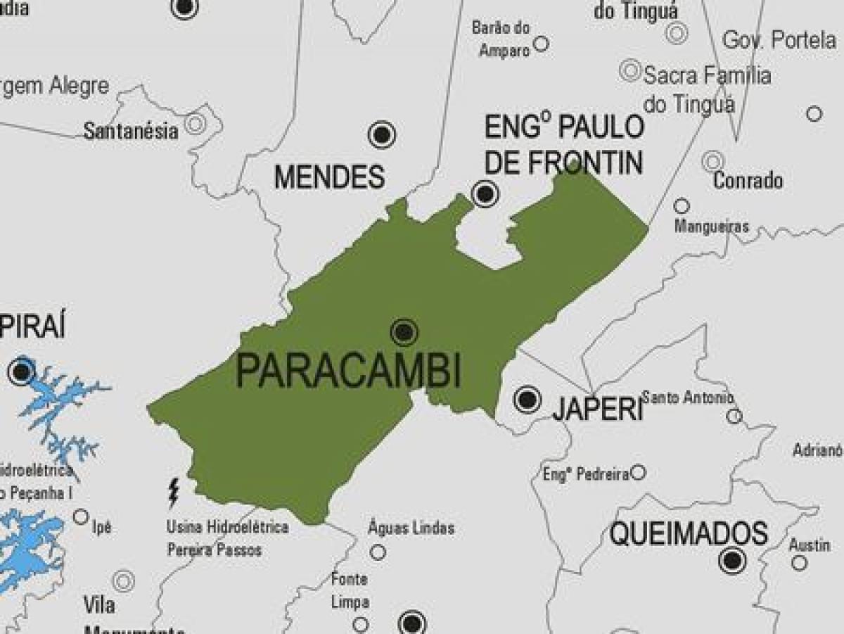 Karte Paracambi pašvaldības
