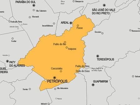 Karte Petrópolis pašvaldības