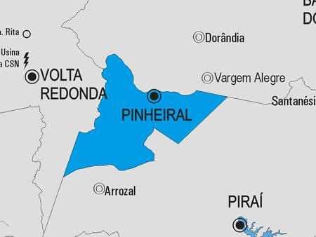 Karte Pinheiral pašvaldības