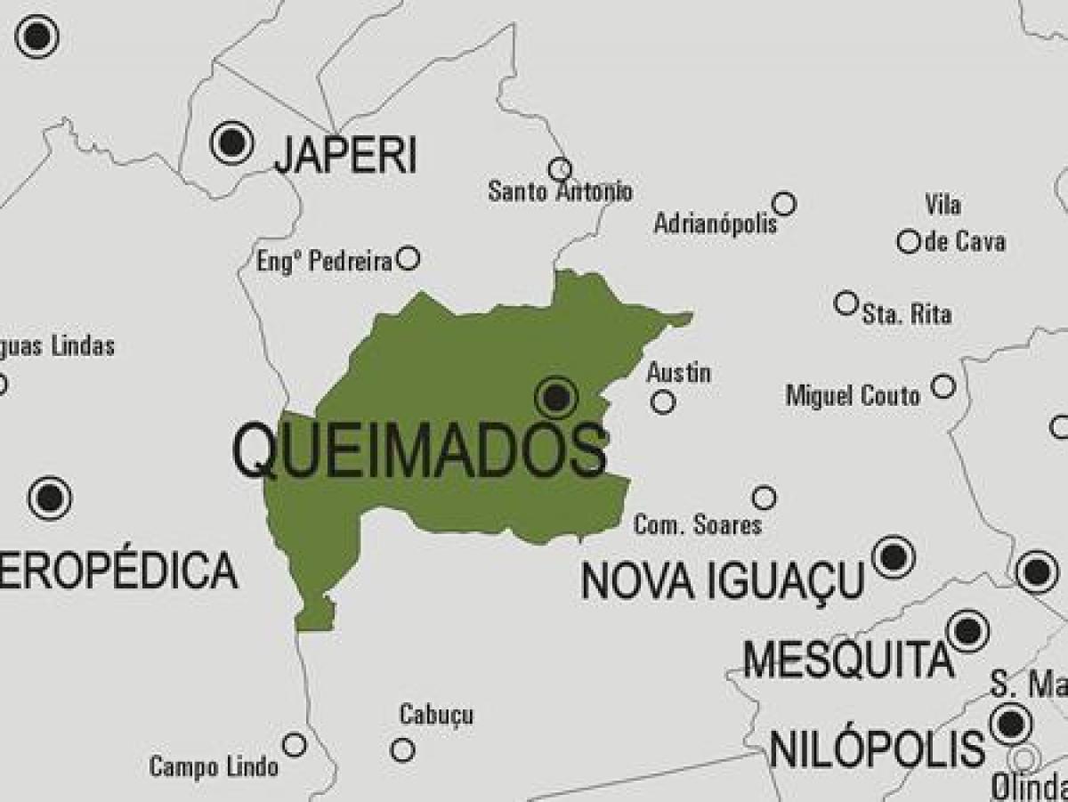 Karte Queimados pašvaldības