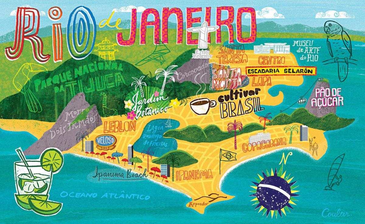 Karte Rio de Janeiro tapetes