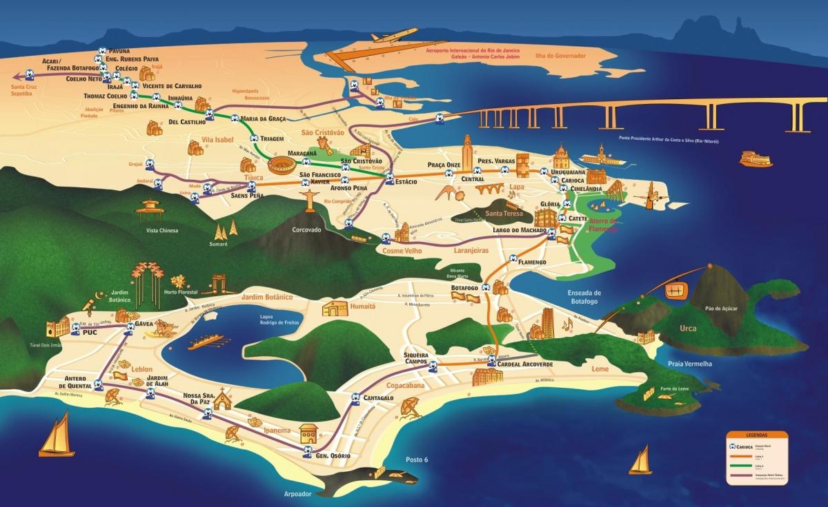 Karte Rio pieminekļi