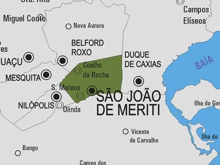 Karte São João de Meriti pašvaldības