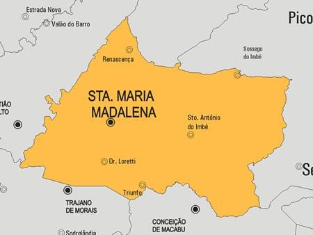 Karte Santa Maria Madalena pašvaldības