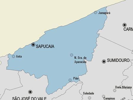 Karte Sapucaia pašvaldības