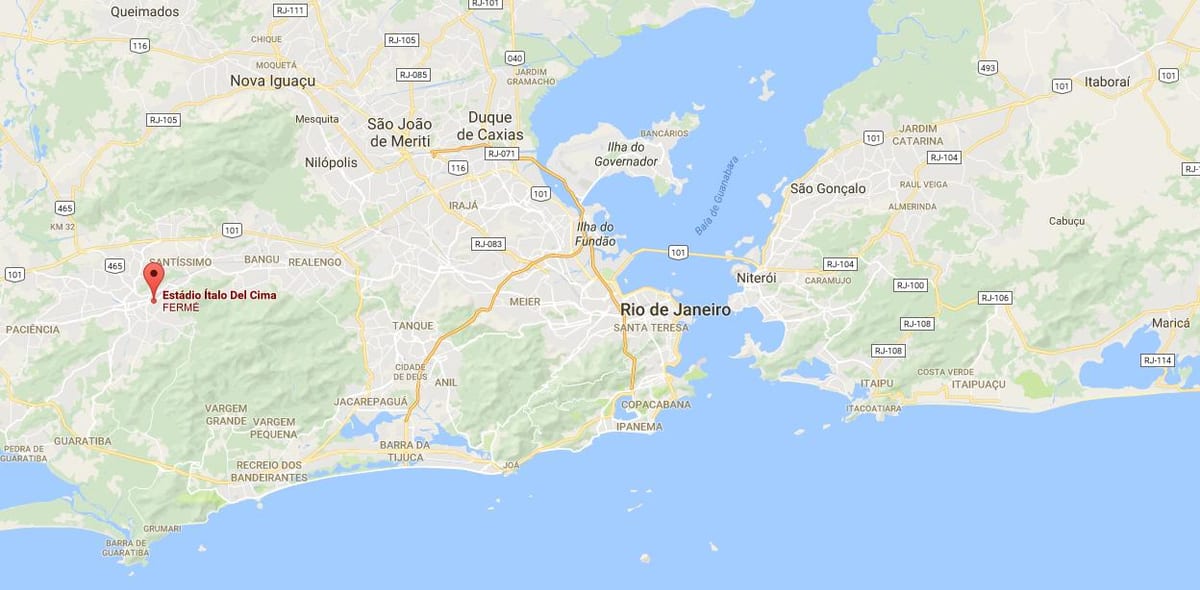 Karte stadionā Ítalo Cima del