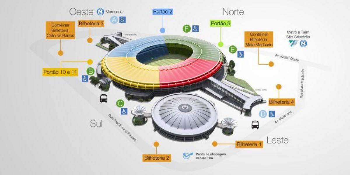 Karte stadionā Maracana