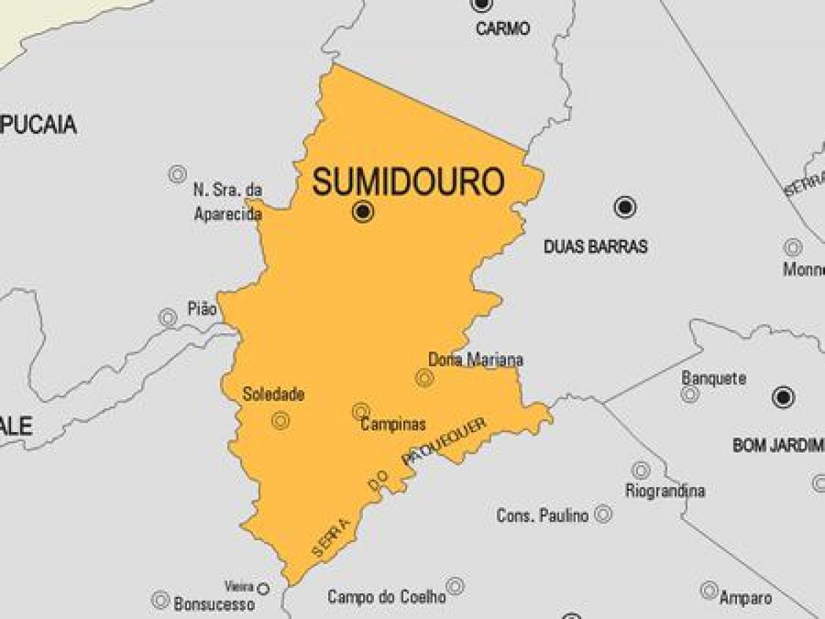 Karte Sumidouro pašvaldības