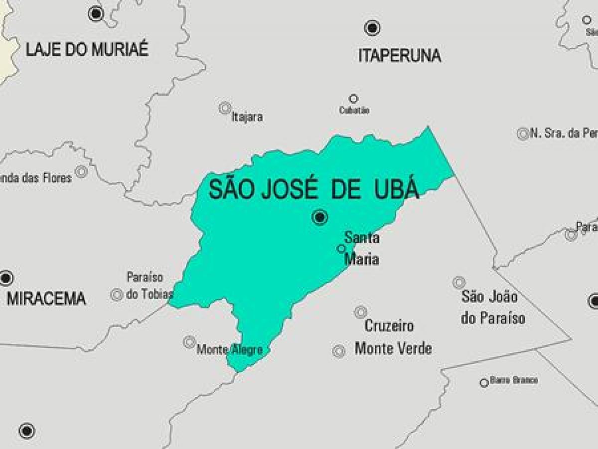 Karte São José de Ubá pašvaldības