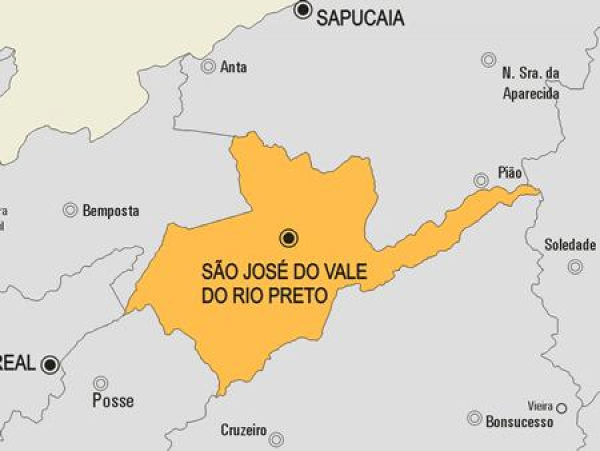 Karte São José do Vale do Rio Preto pašvaldības