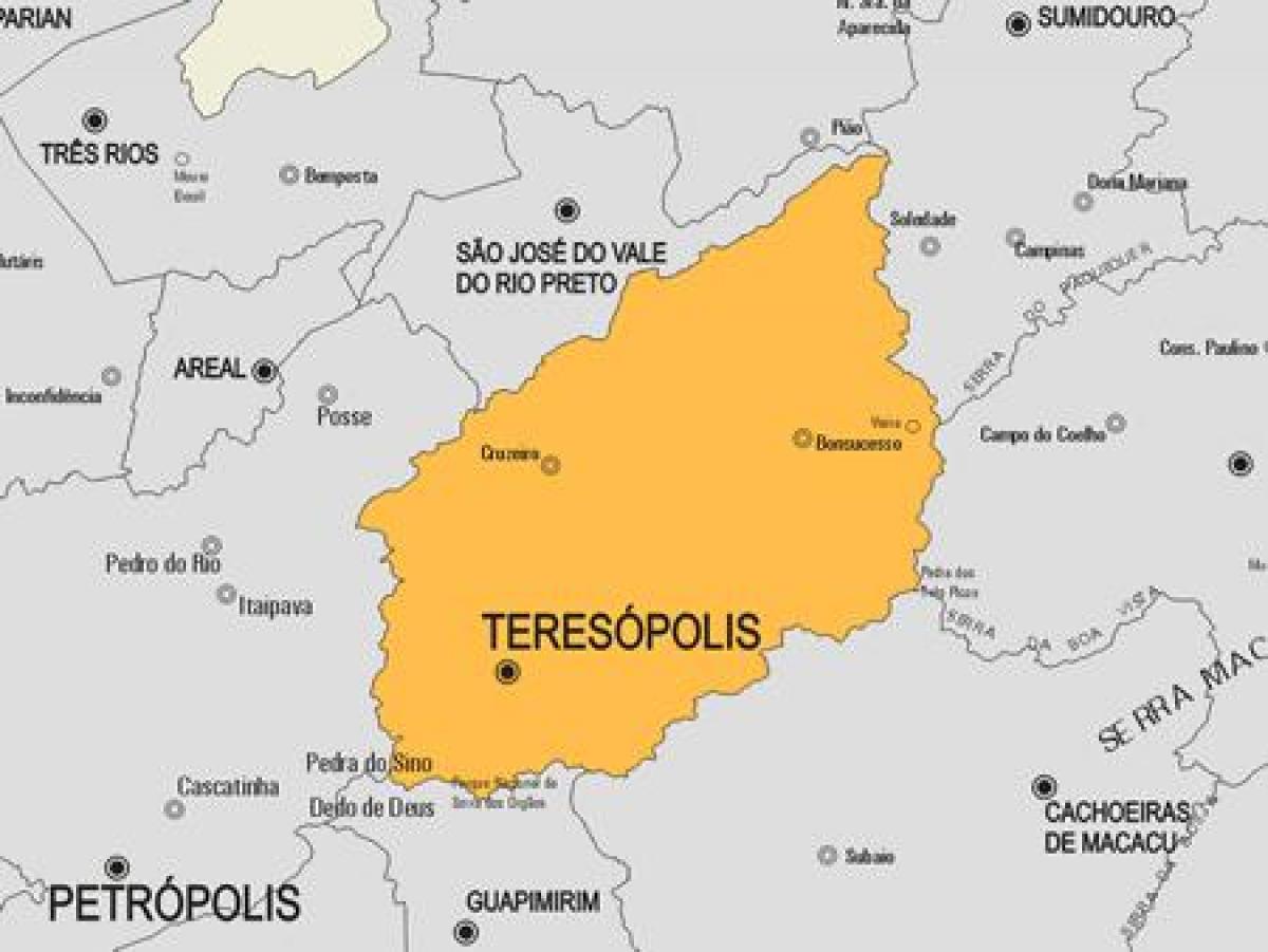 Karte Teresópolis pašvaldības
