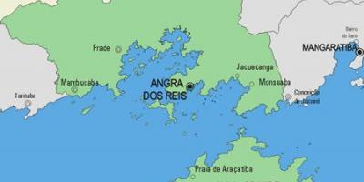 Karte Angra dos Reis pašvaldības