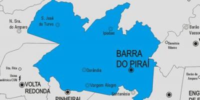 Karte Barra do Piraí pašvaldības