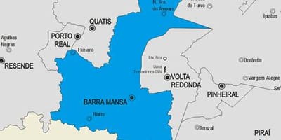 Karte Barra Mansa pašvaldības