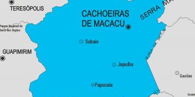 Karte Cachoeiras de Macacu pašvaldības