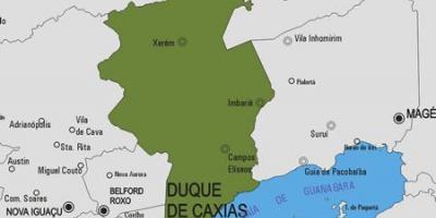 Karte Duque de Caxias pašvaldības