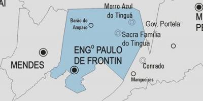 Karte Engenheiro Paulo de Frontin pašvaldības