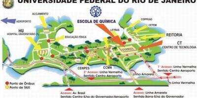 Karte Federal university of Rio de Janeiro
