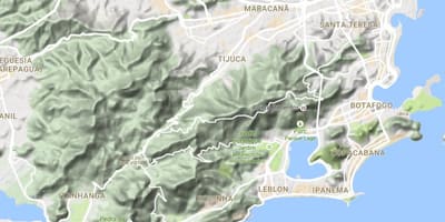 Karte atvieglojumu Rio de Janeiro