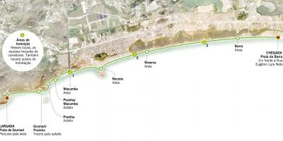 Karte Grumari beach