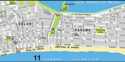 Kartes Ipanema beach